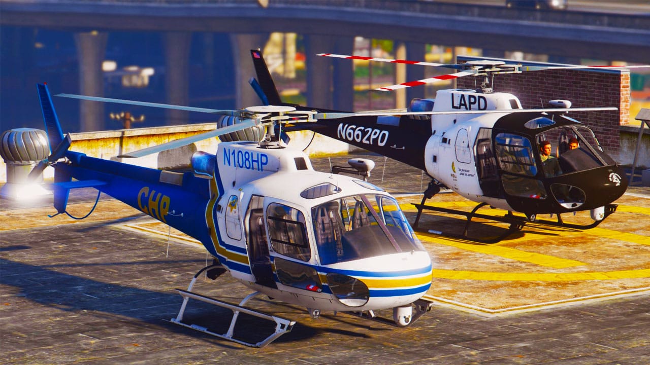 GTA 5 AS-350 Ecureuil (LAPD & CHP) [Add-On / Auto-Installer OIV]